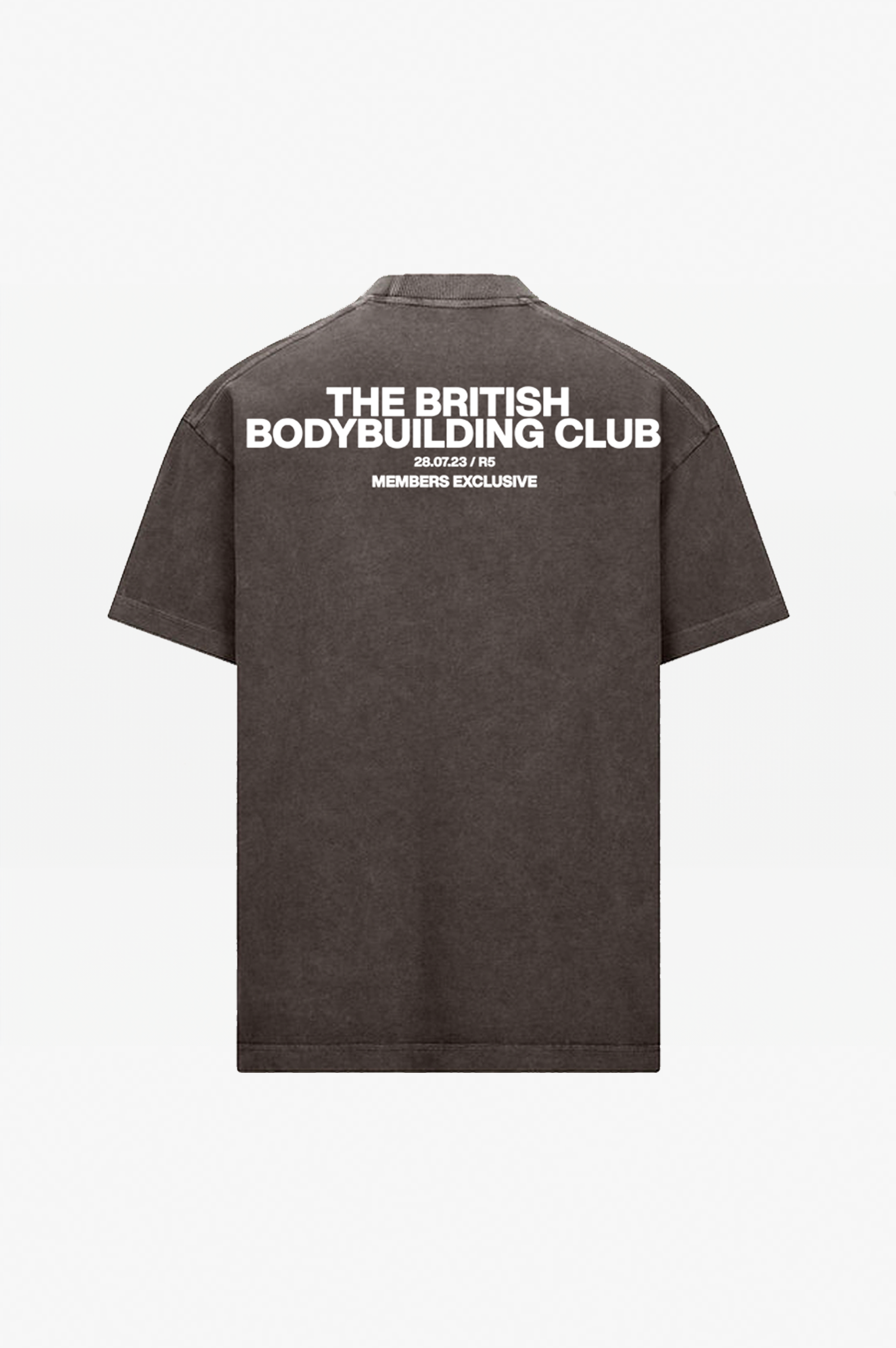 The British Bodybuilding Club V2 T-Shirt Washed Grey Bold