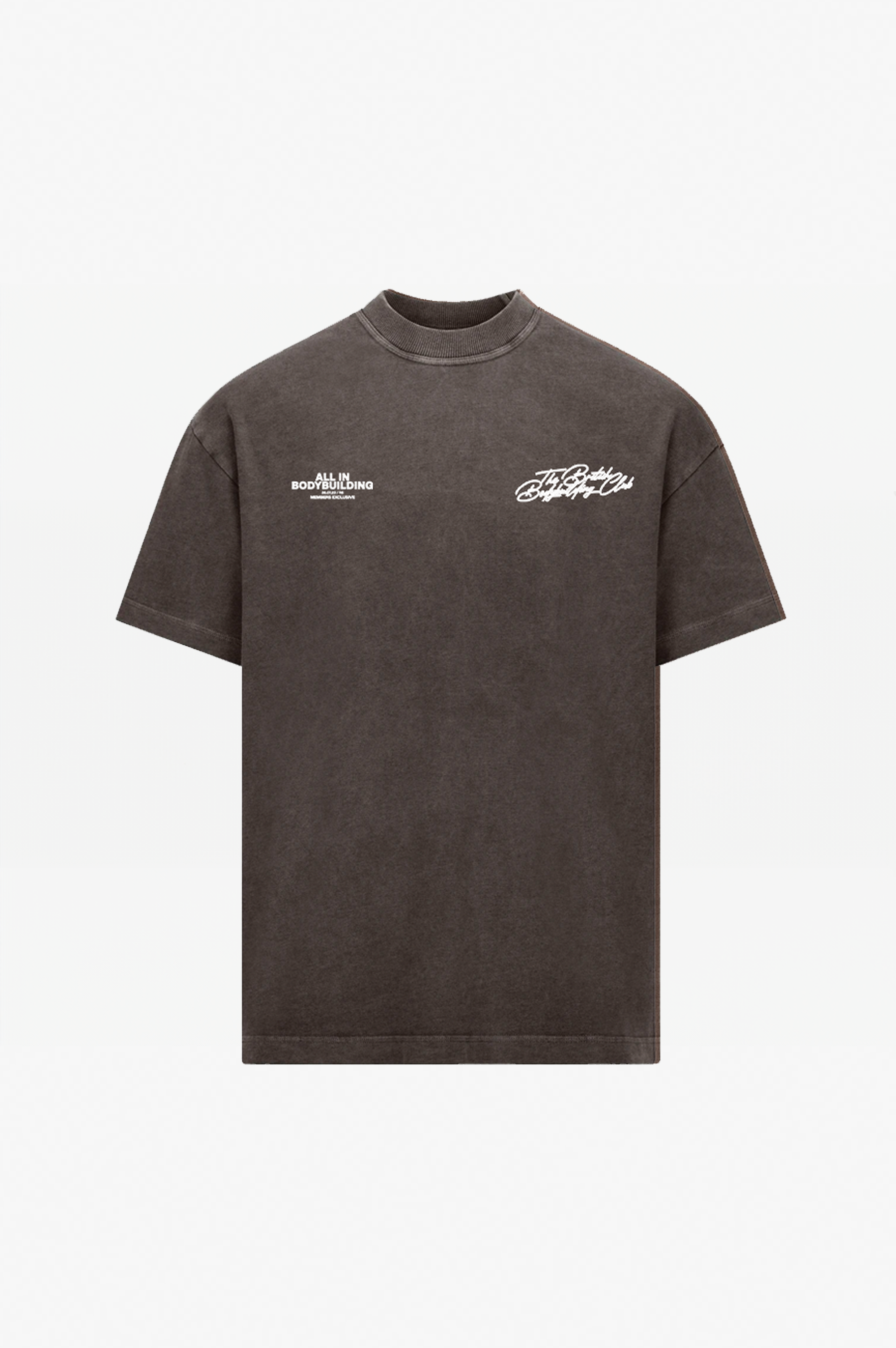 The British Bodybuilding Club V2 T-Shirt Washed Grey Script