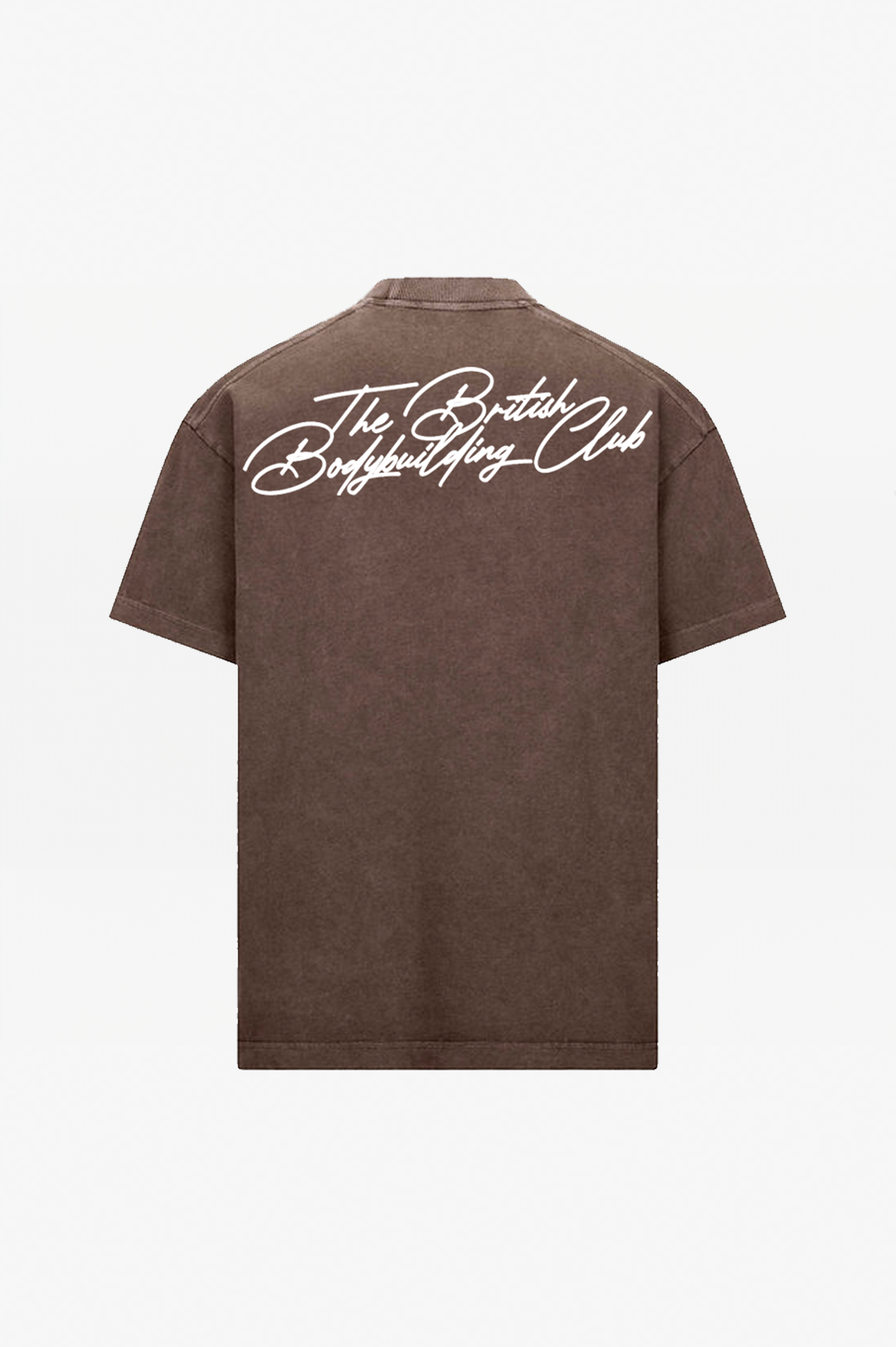 The British Bodybuilding Club V2 T-Shirt Washed Brown Script