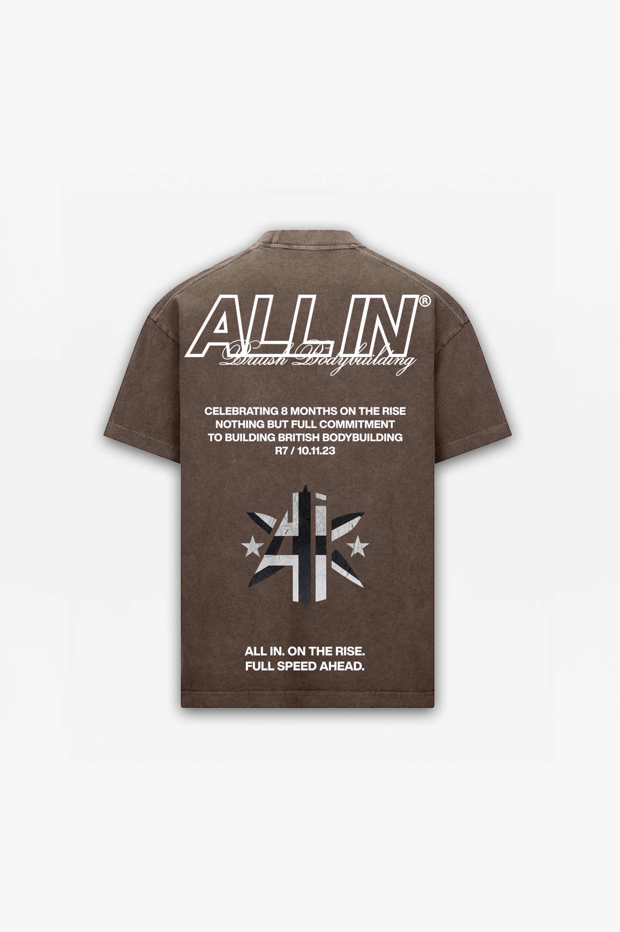 On The Rise Washed Brown T-Shirt