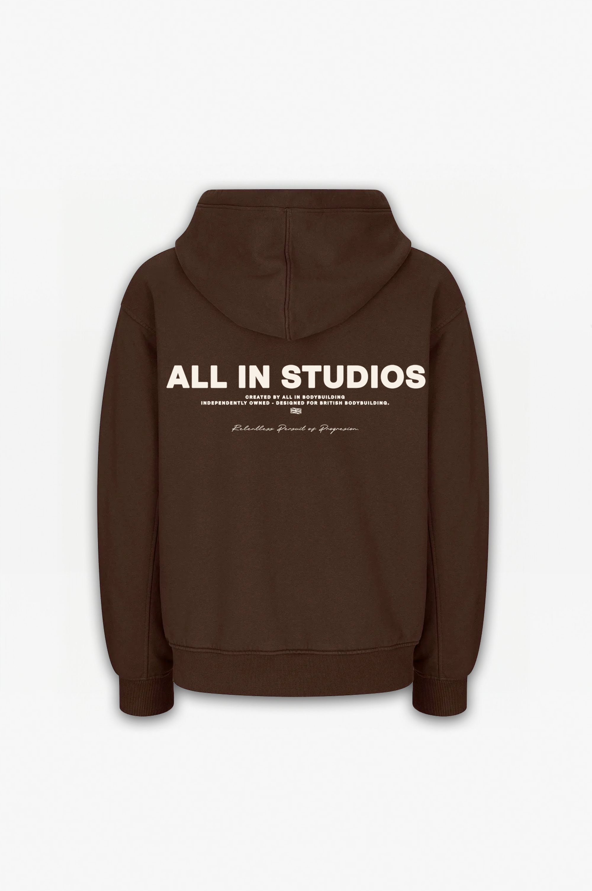 All In Studios Premium Zip Hoodie Brown