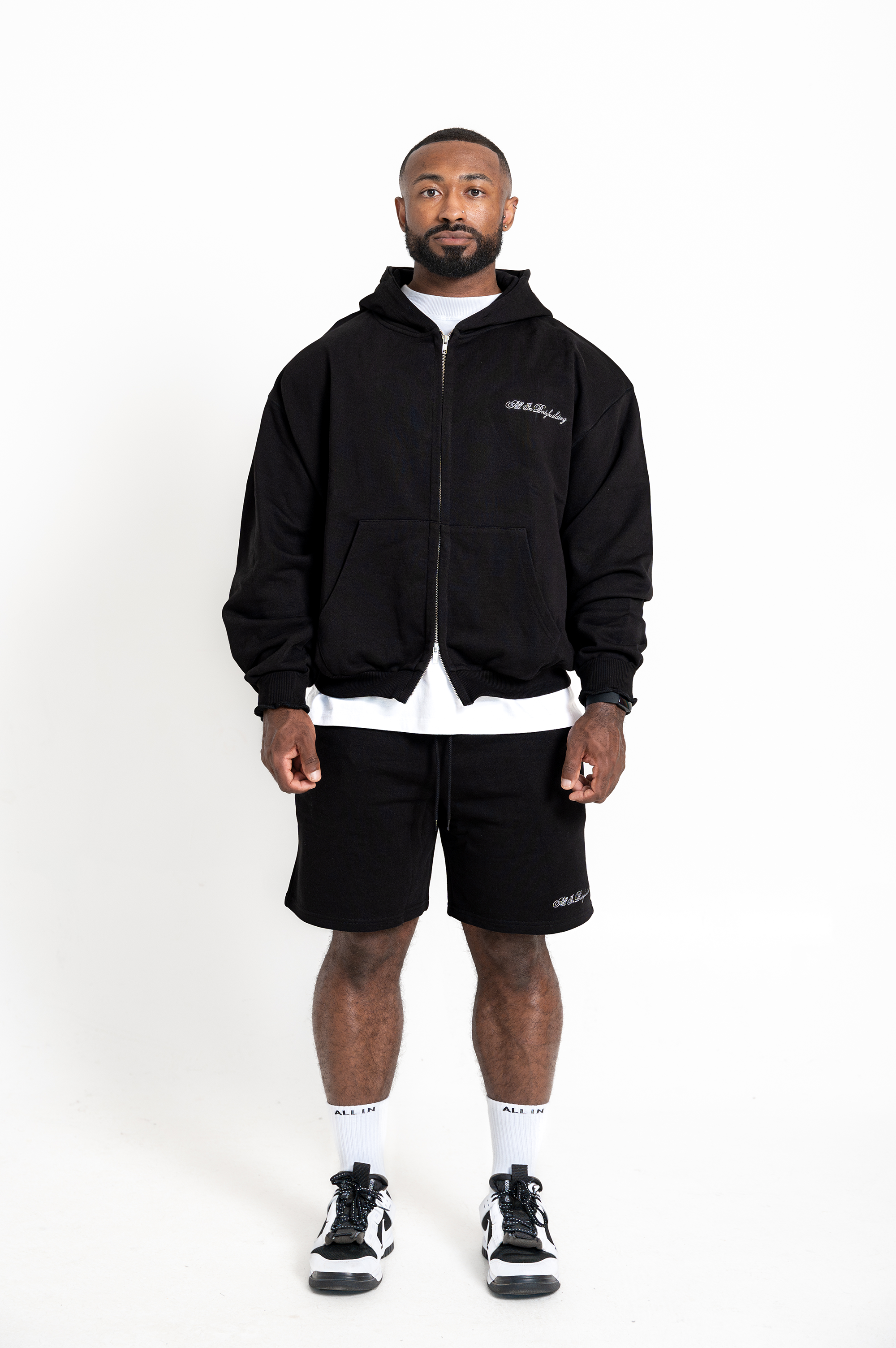 All In Essentials Zip Hoodie Black