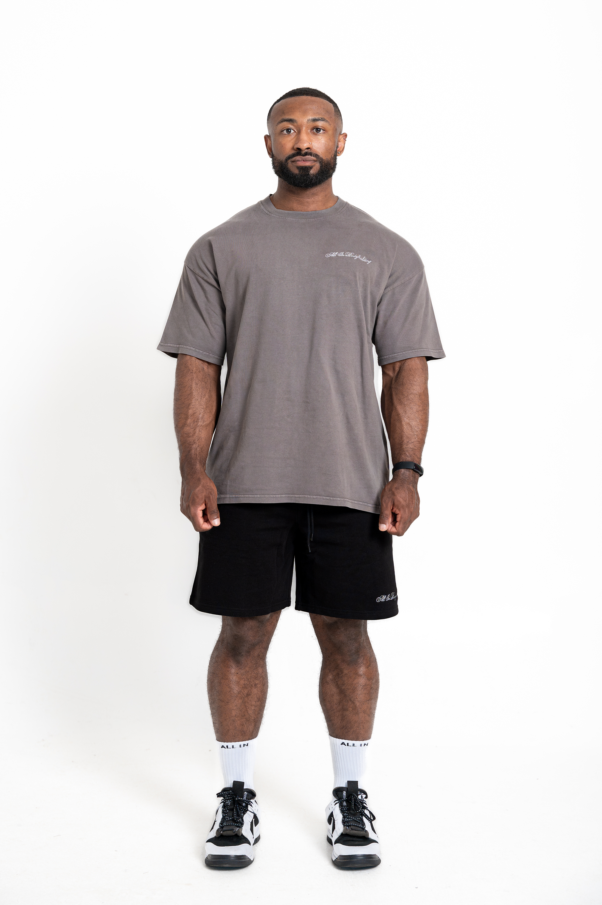 All In Essentials Lightweight T-Shirt Pigment Dye Grey