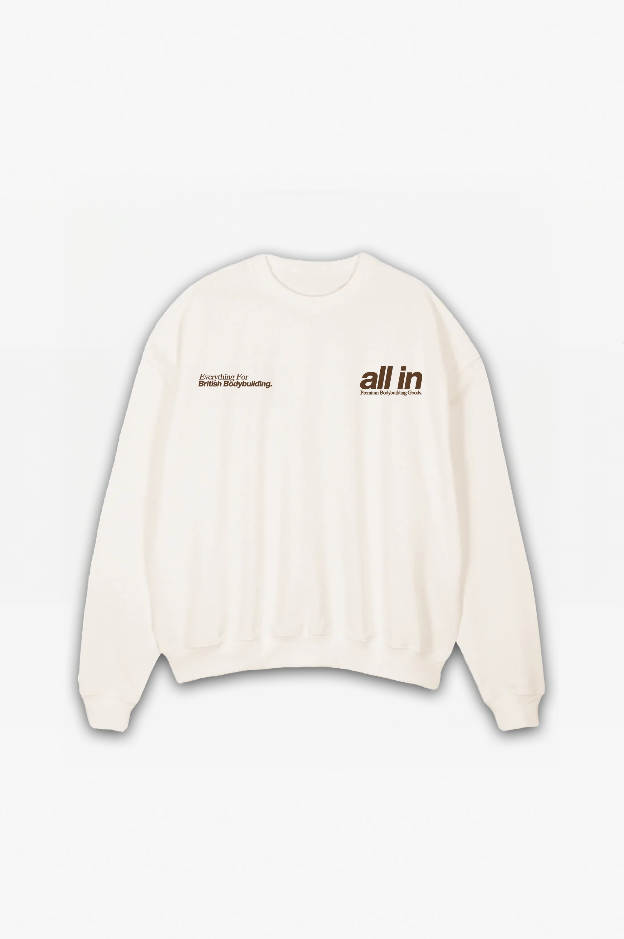 Premium Bodybuilding Goods Sweatshirt Vintage White