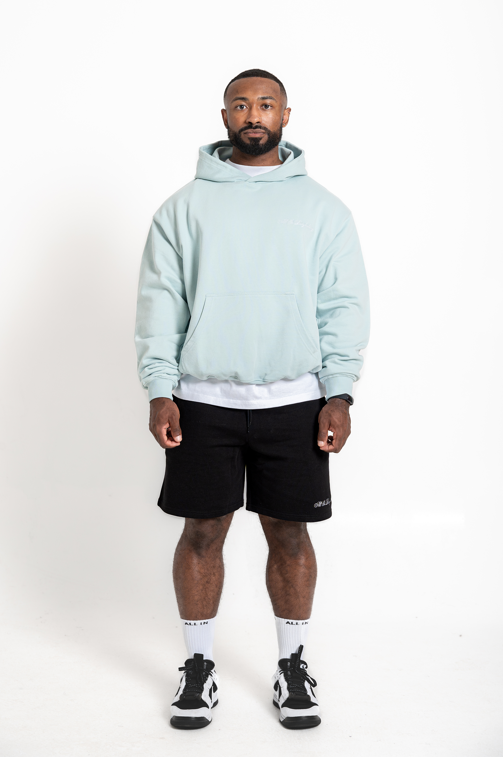 All In Essentials Pullover Hoodie Powder Blue