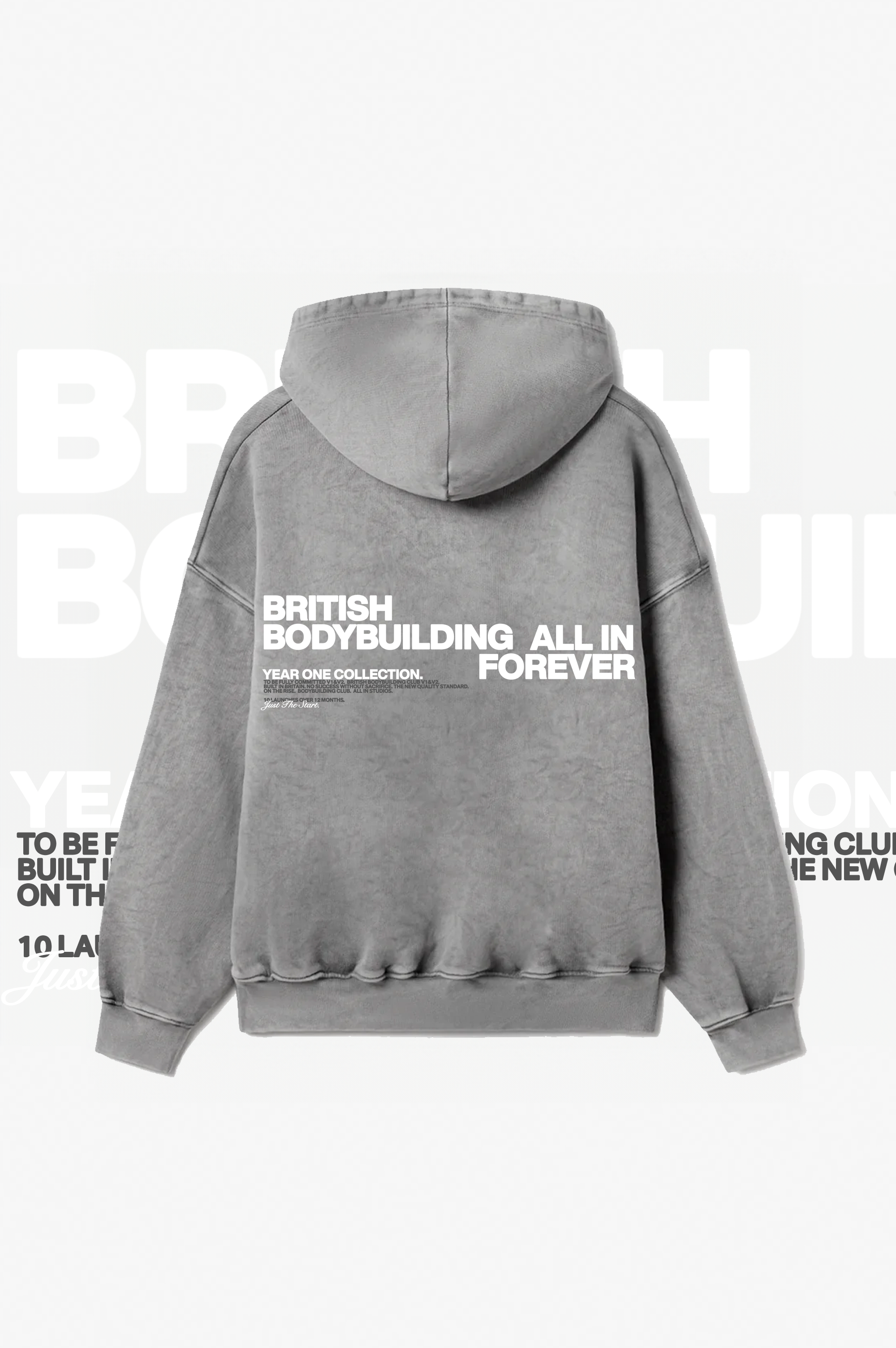 All In Forever: Premium Pullover Hoodie Washed Grey