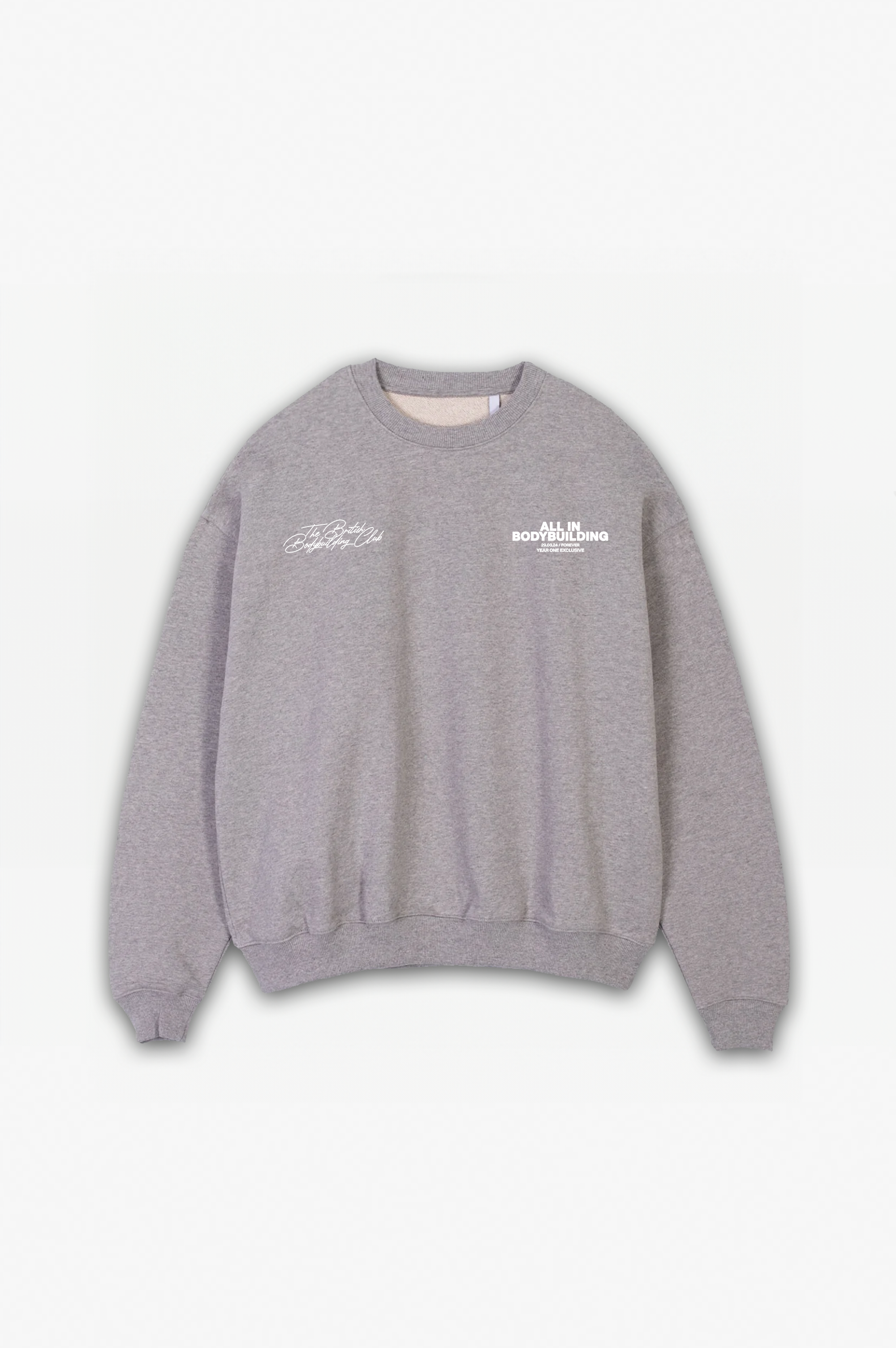 One Year: British Bodybuilding Club Sweatshirt Grey