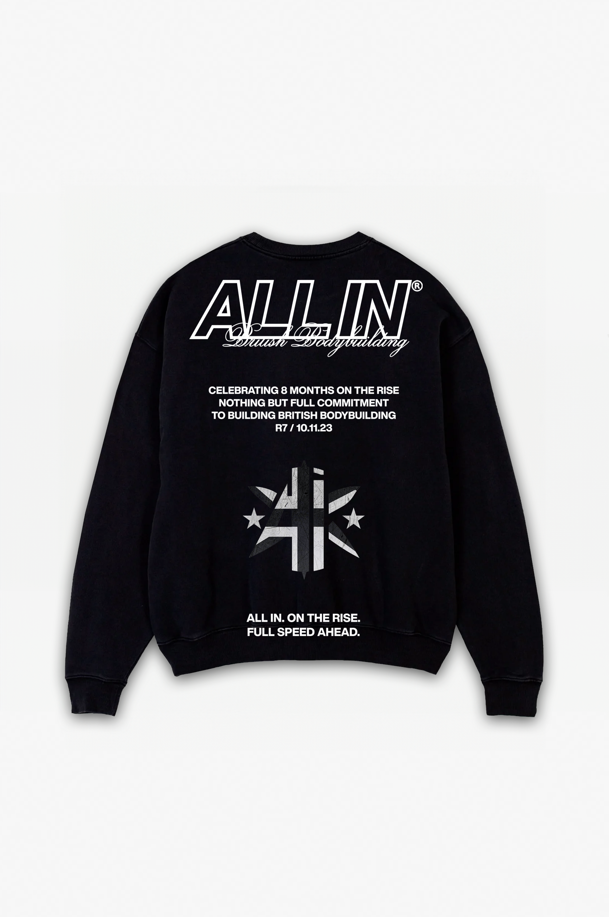 On The Rise Jet Black Sweatshirt