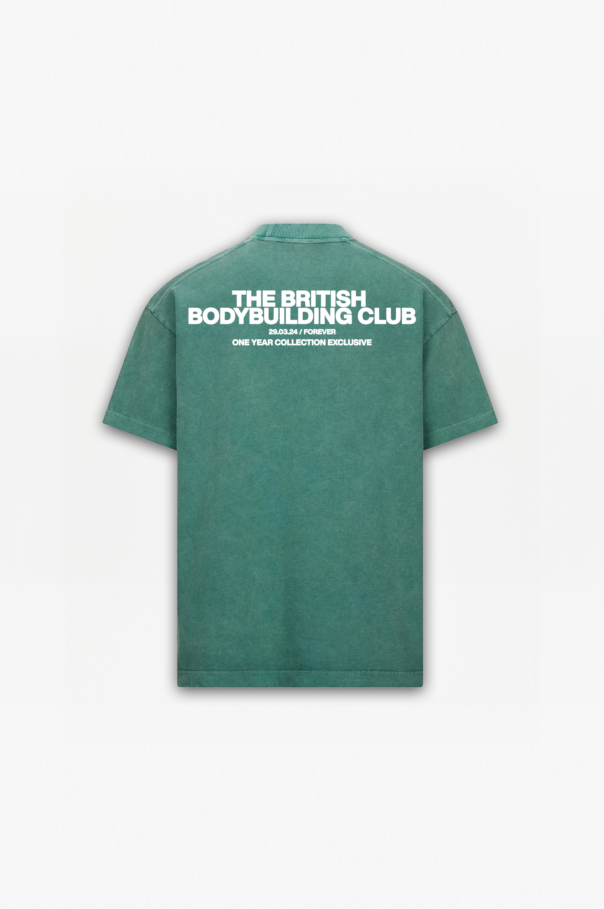 One Year: British Bodybuilding Club T-Shirt Washed Green