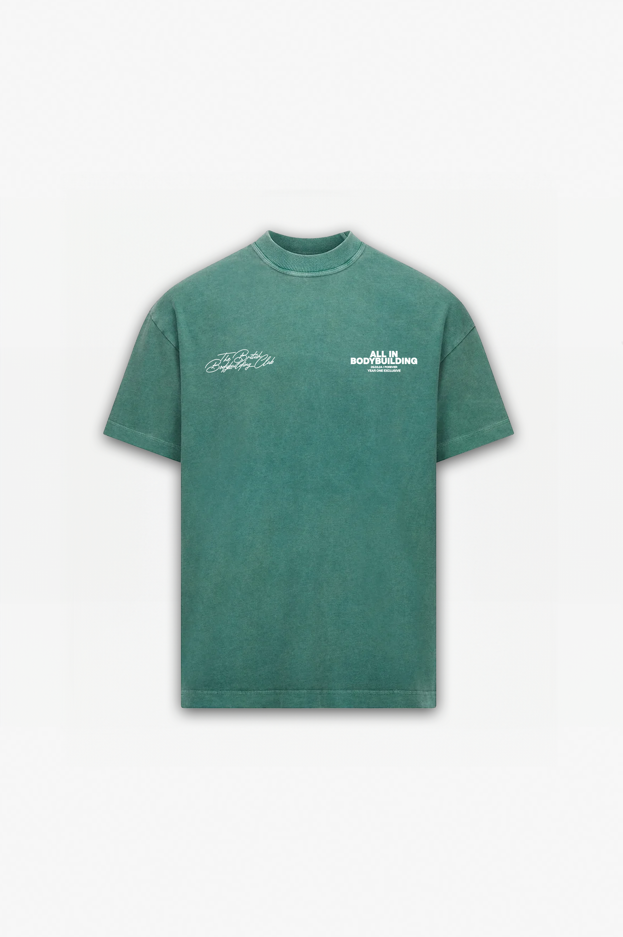 One Year: British Bodybuilding Club T-Shirt Washed Green