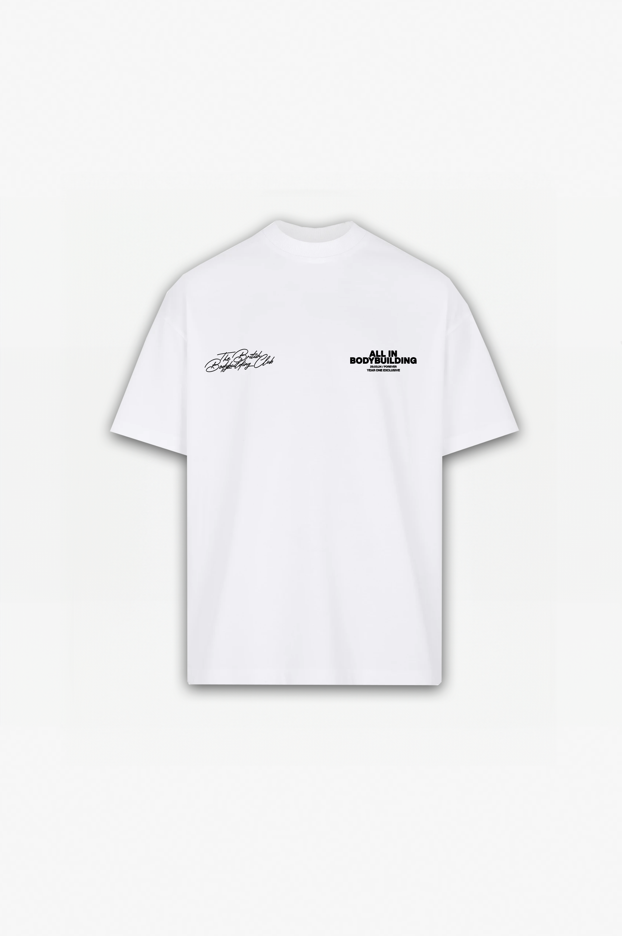 One Year: British Bodybuilding Club T-Shirt White