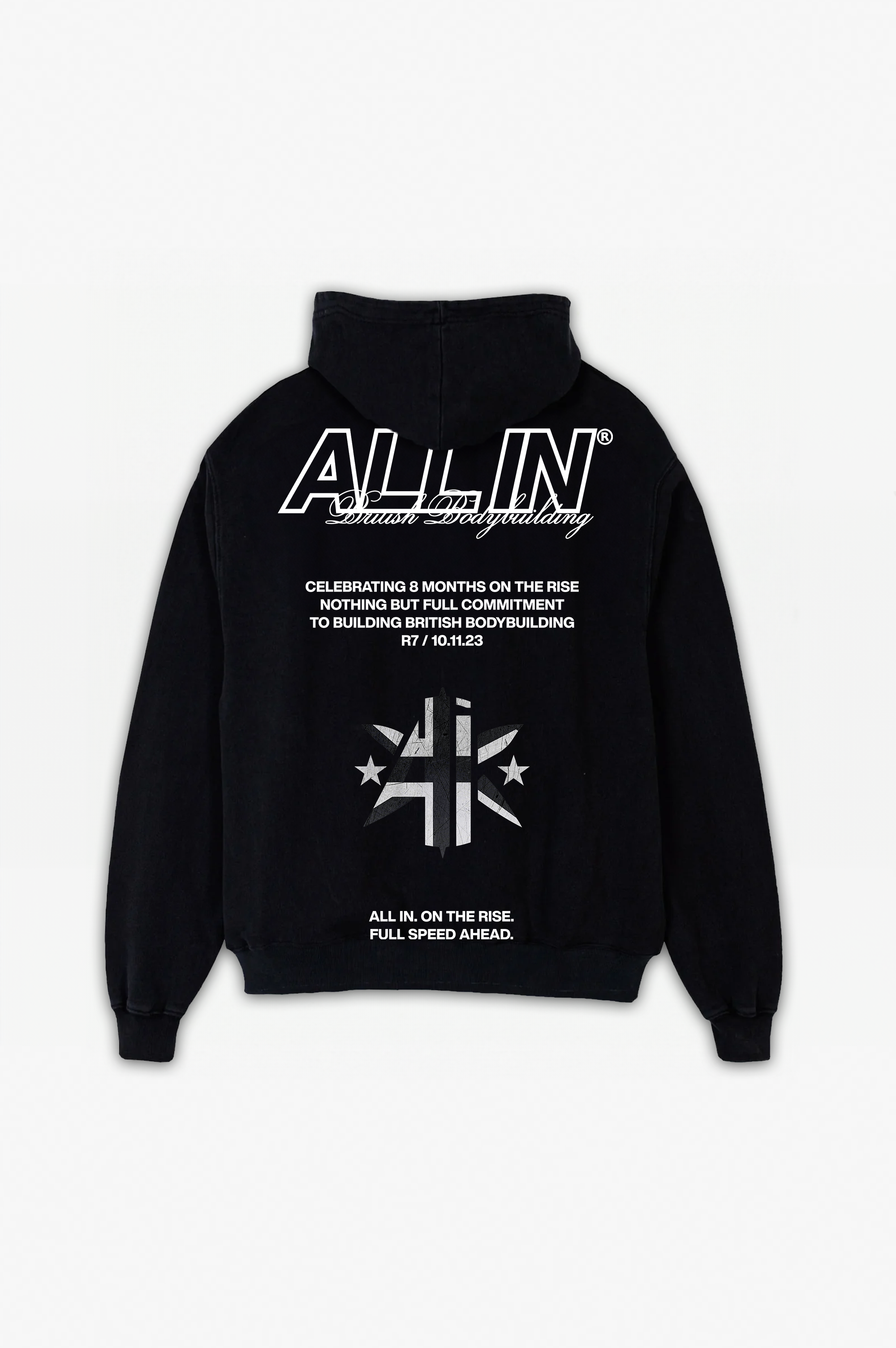 On The Rise Black Zip Hoodie