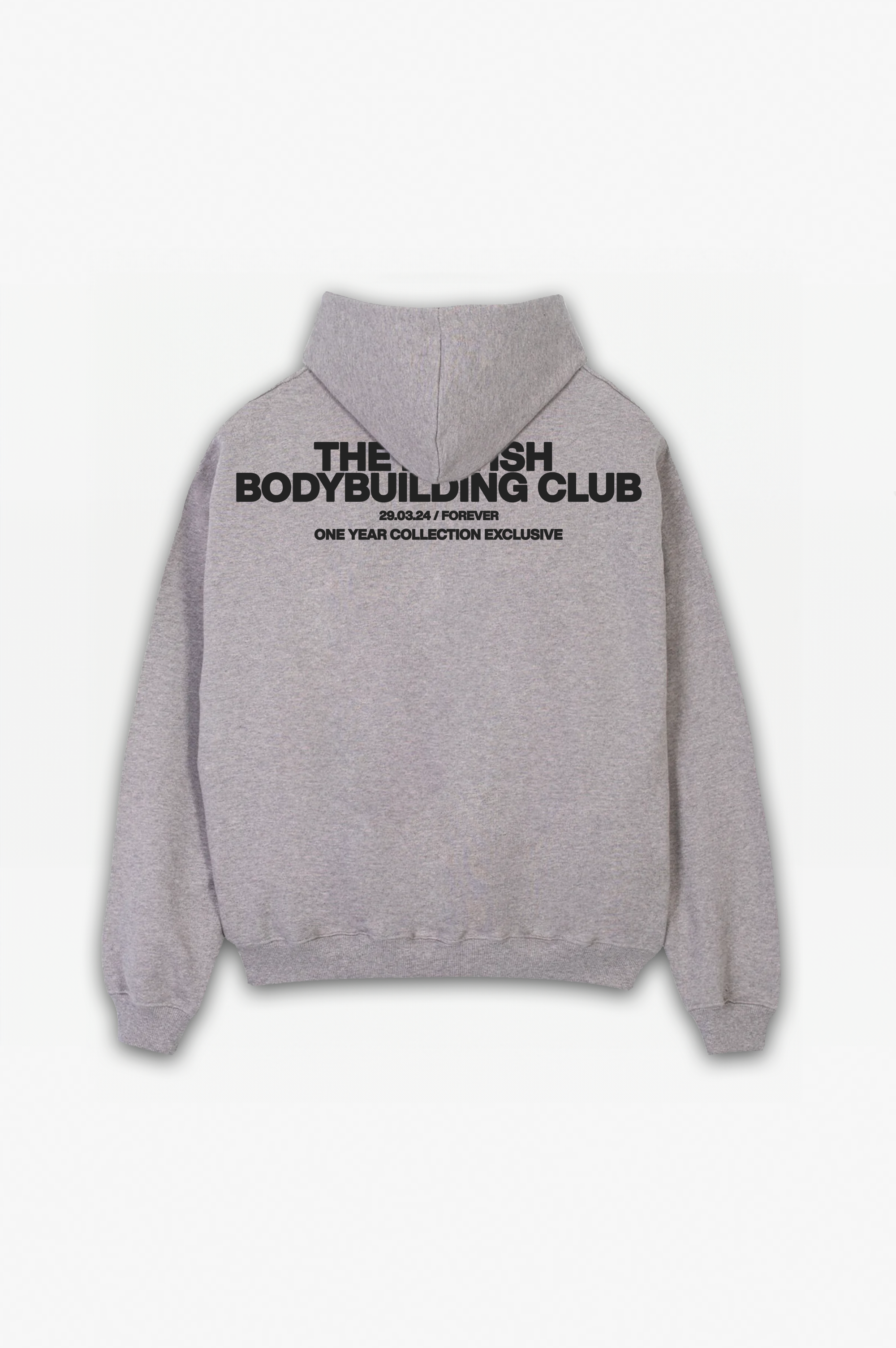 One Year: British Bodybuilding Club Zip Hoodie Grey