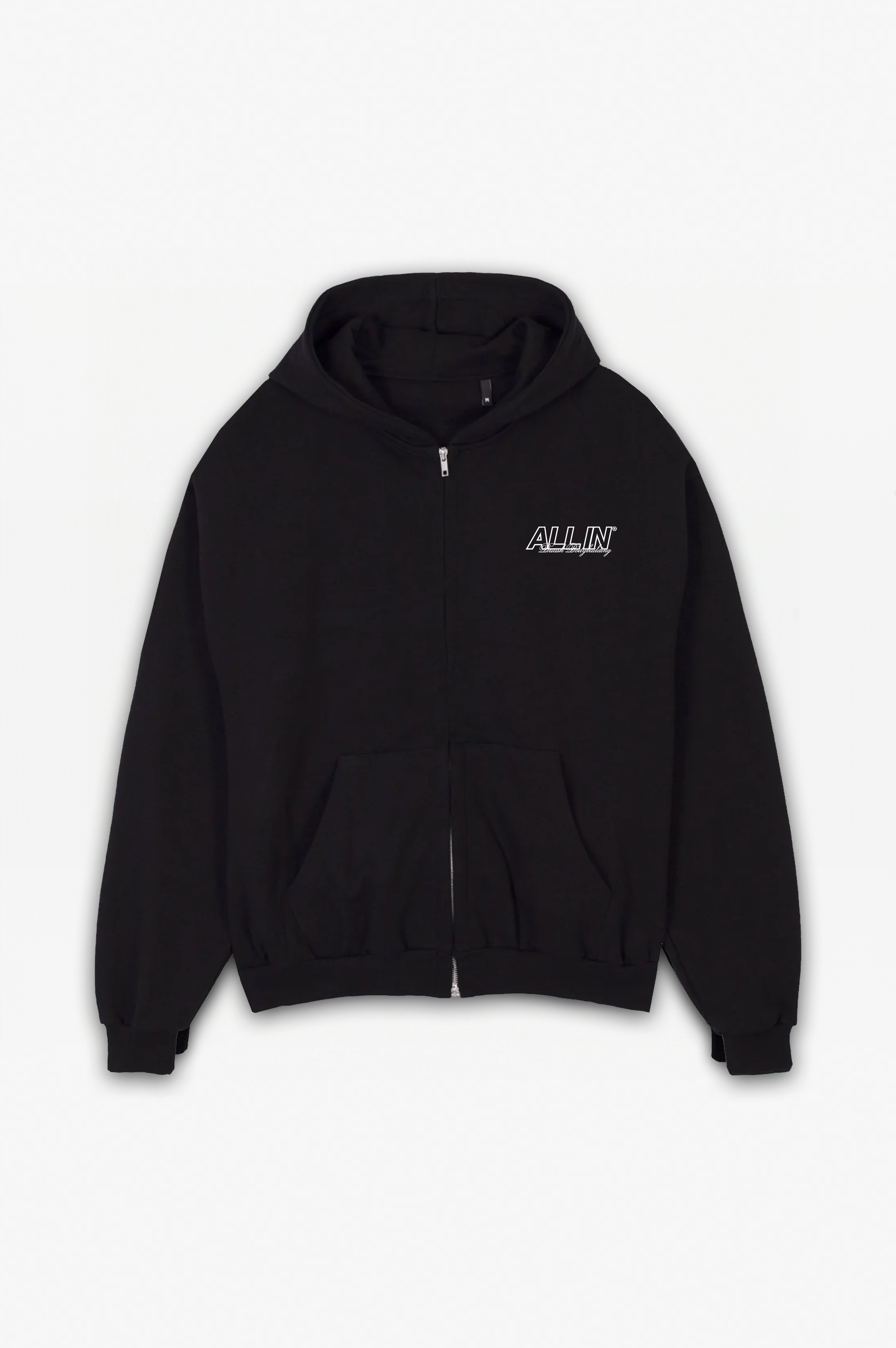 On The Rise Black Zip Hoodie