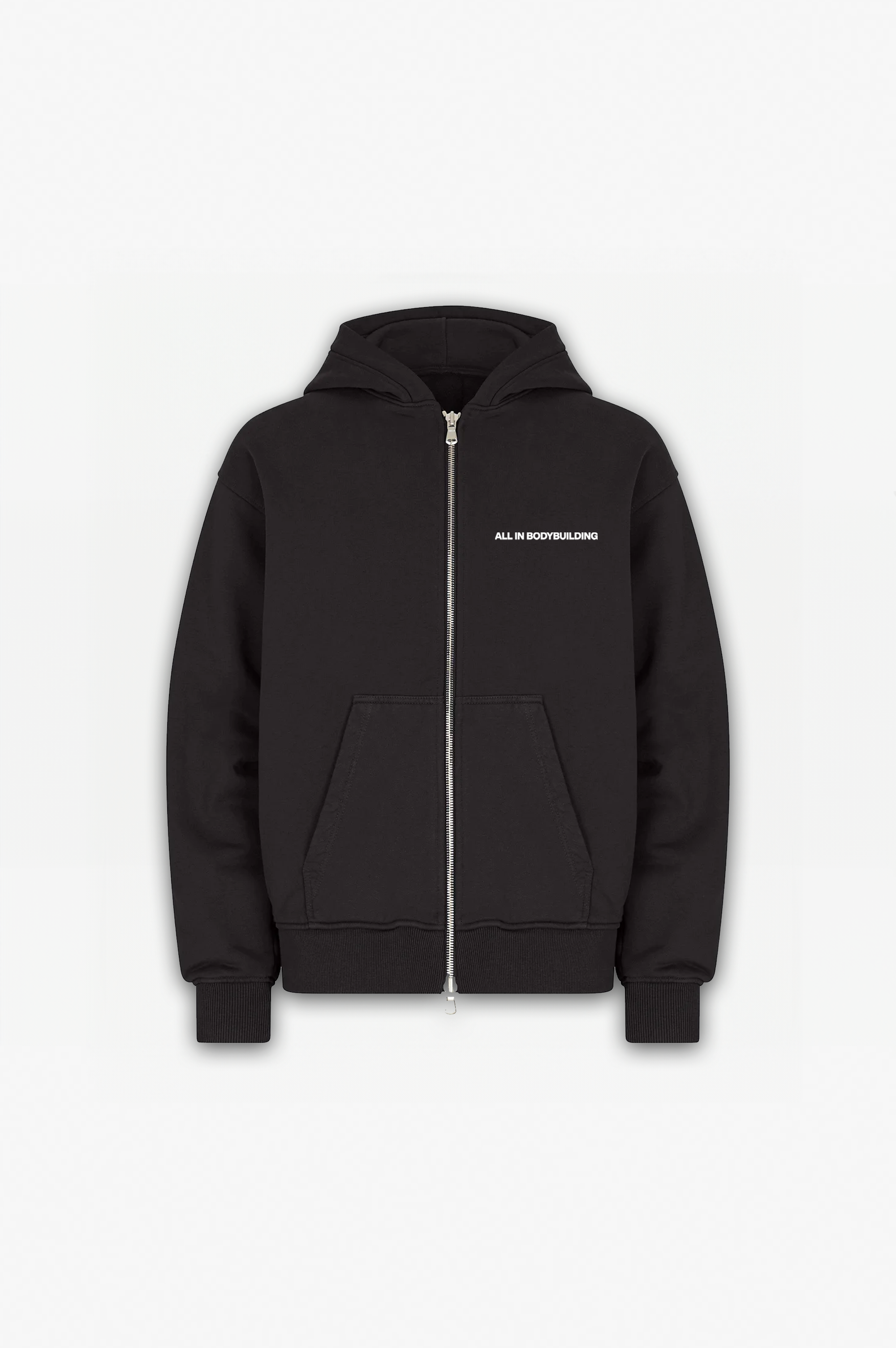 Premium Bodybuilding Club Zip Hoodie Black